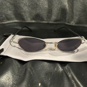 Stylish Silver Oval Sunglasses Unisex
